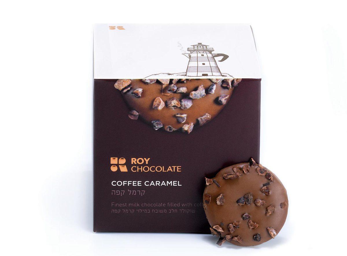 CHOCOLATE DREAMS קרמל קפה – 9 פרלינים עגולים של ROY